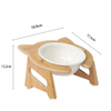 Pet Bowls Cat Dog Bowl Slow Feeder Bambusständer erhöhter Haustierfuttermittel