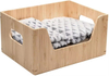 Moderne Holzhandwerkskiste mit elegantem Engelsmuster 