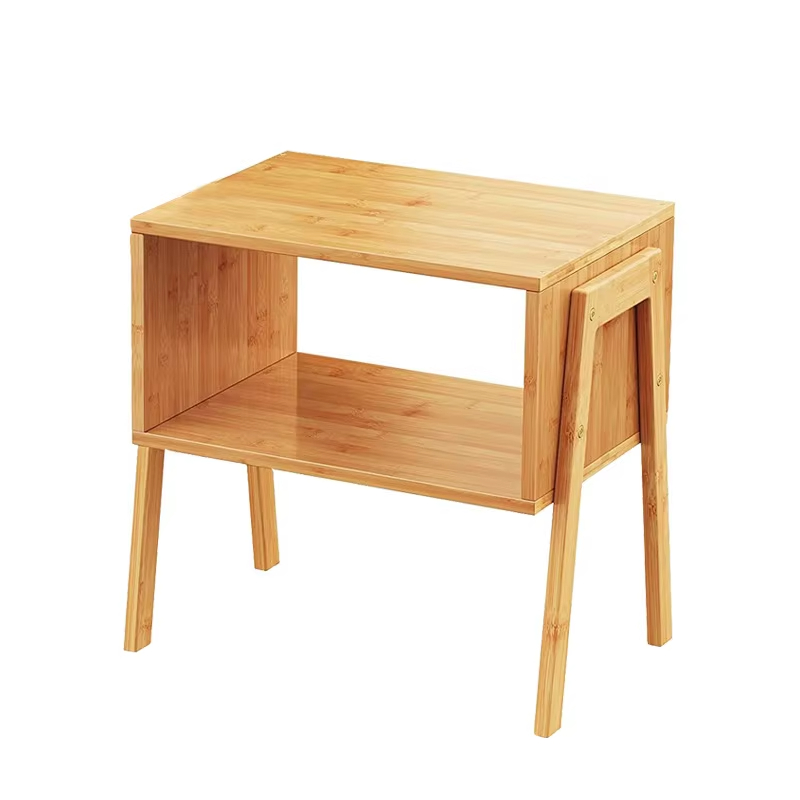  Modernes Design einzigartiger Bambus stapelbarer Endtisch Nachttischbettentisch