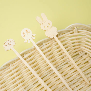 Bambus -Picks mit Tierdesign