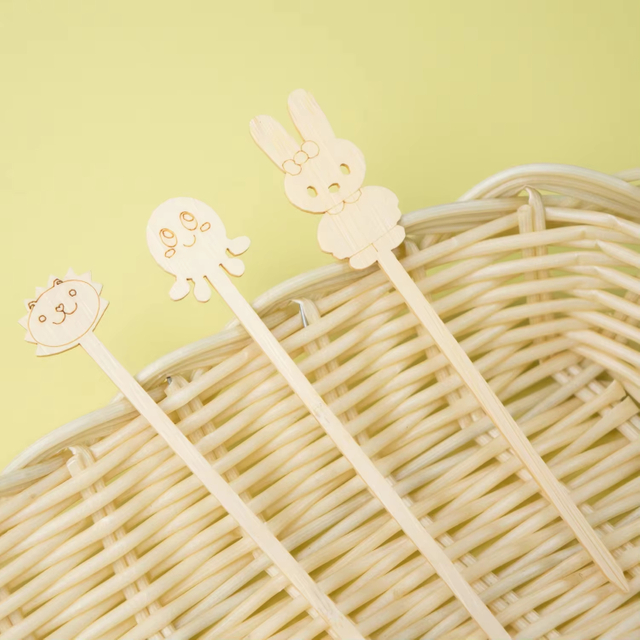 Bambus -Picks mit Tierdesign