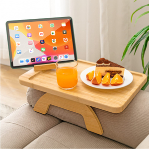 Natural Bambus -Couchschale mit flexiblen Silikonstreifen