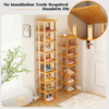 8-Tier-Bambusschuhregal