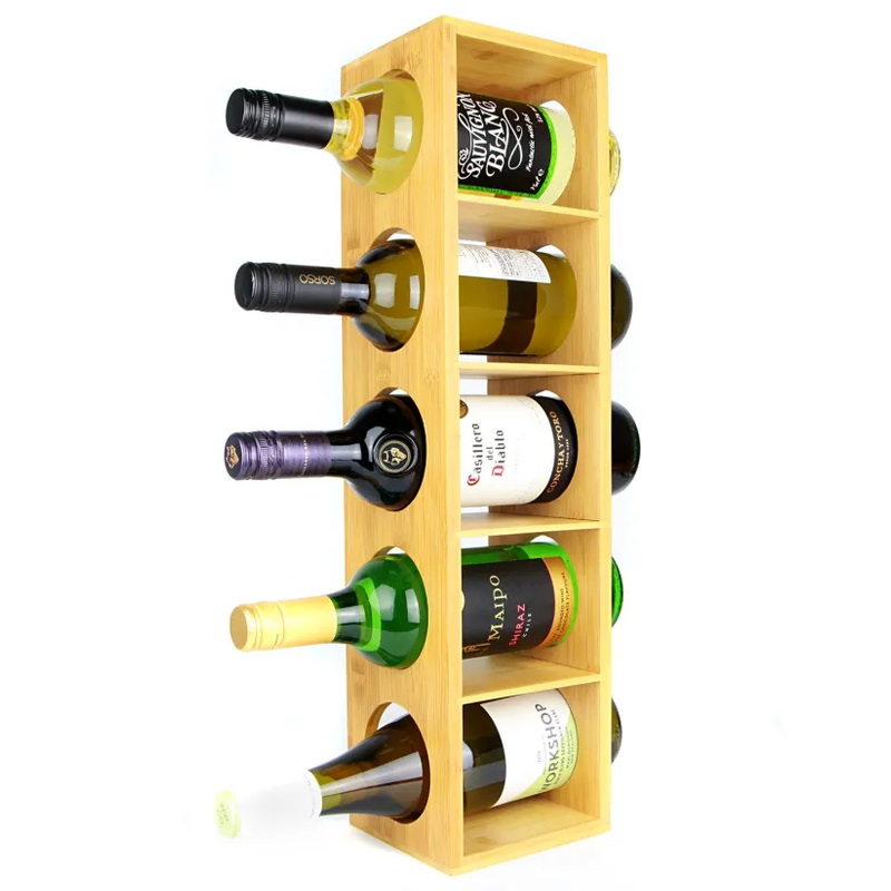Bambus Wandmontage Weinregal