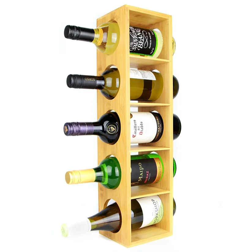 Bambus Wandmontage Weinregal