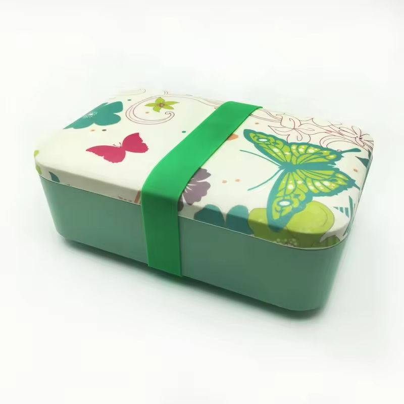 Umweltfreundliche biologisch abbaubare schöne Tier gedruckte Bambusfaser Kinder Lunchbox