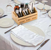 Bambus Utensilhalter Bambus -Picknickkorb mit Griff