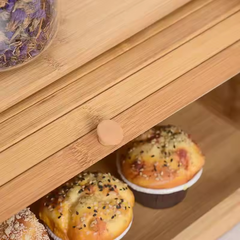 Bambus Brotbox für Küchenfutterbehälter