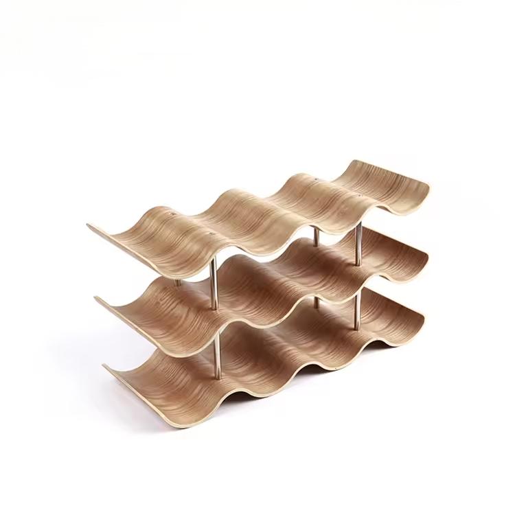 12 Flaschenweinregal Displayhalter Holz Tischdekoration